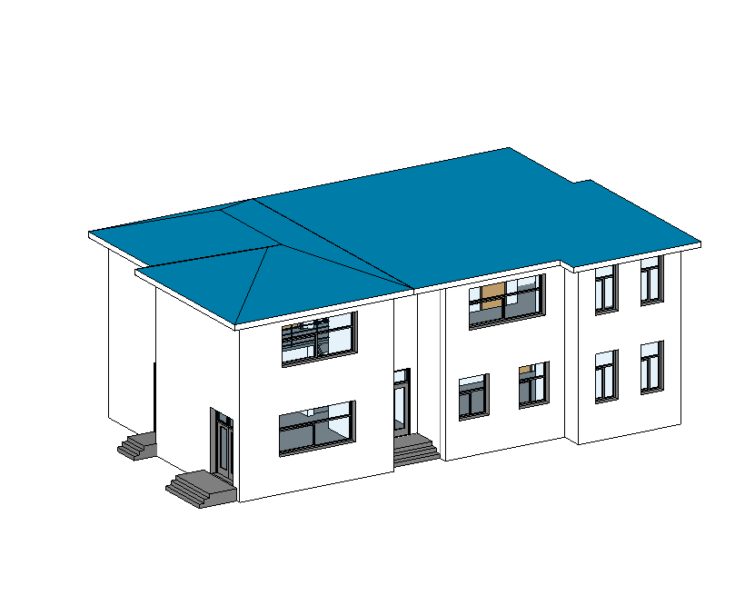 1+X初级BIM考试2020年第一1期真题试题含参考模型别墅二三层房子
