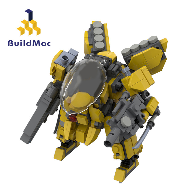 BuildMOC拼装积木玩具高-达阿尔法小队AF-05天眼战争机甲机器人