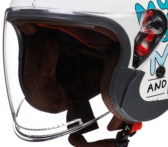 摩托野马633 633s 635通用半盔头盔镜片高清耐磨透明防嗮镜片