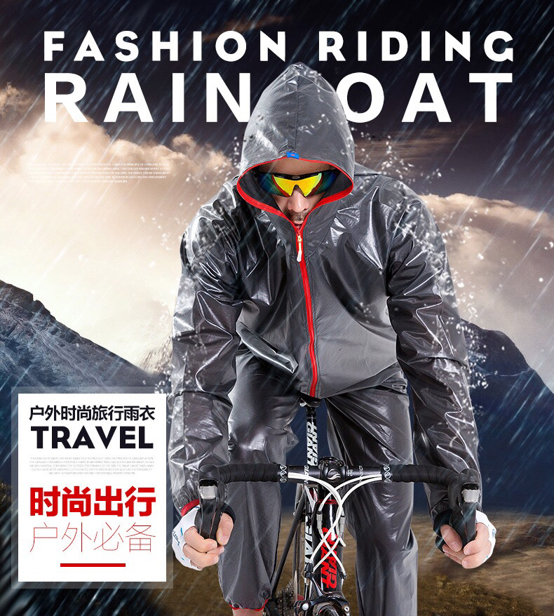 热销爆款自行车雨衣雨裤套装山地车户外分体骑行服男女通用款装备