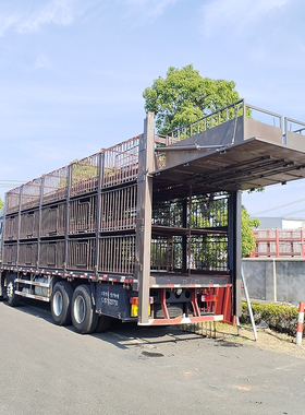 新品猪笼高栏货车垂直升降尾板装猪卸货升降机改装电动液压卸猪台