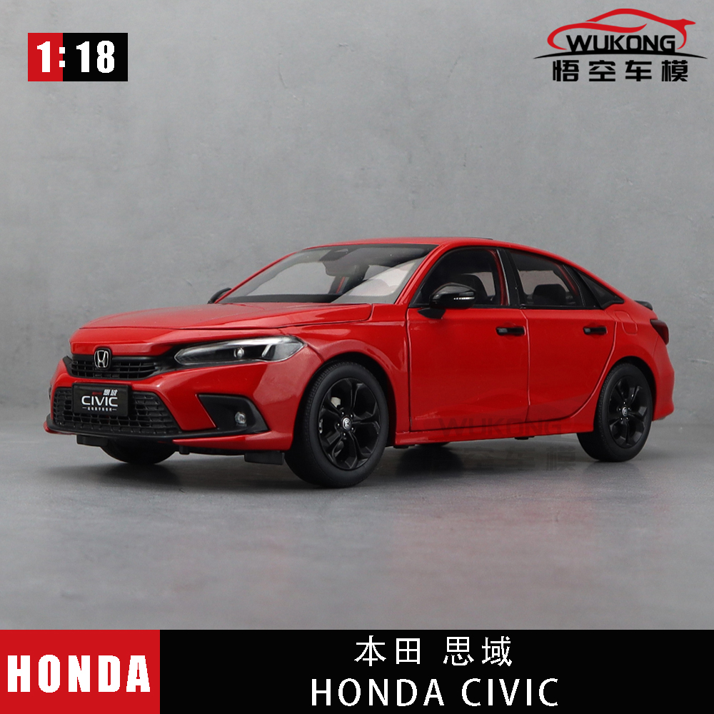 原厂1:18 2022款本田思域第十一代HONDA CIVIC新思域汽车模型车模
