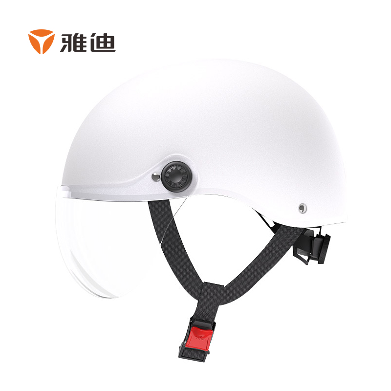 新款雅迪电动车头盔3C认证轻便透气防晒女夏款安全帽电瓶摩托车半