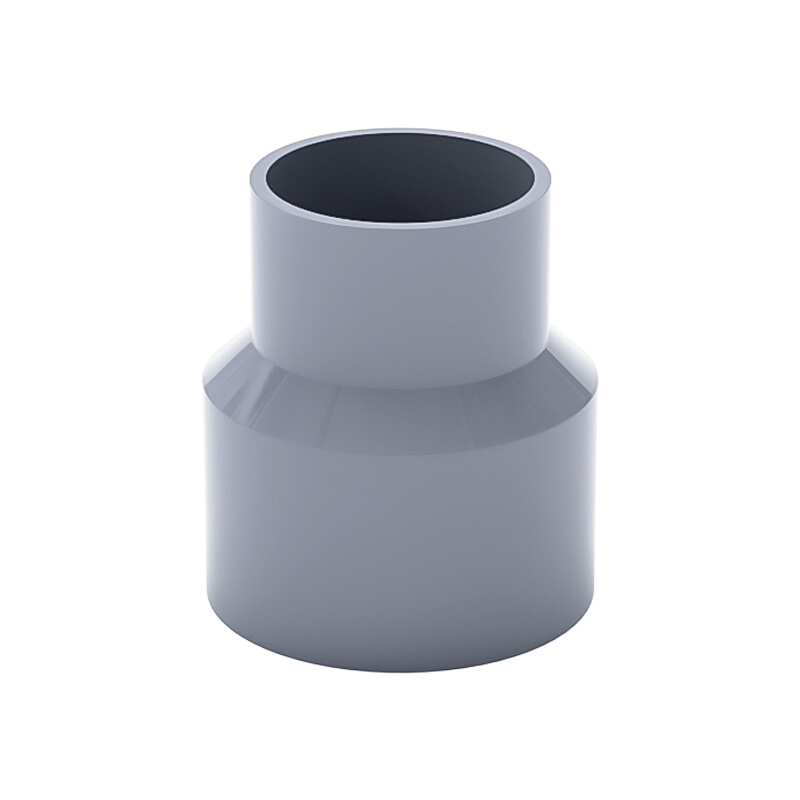PVC水管接头灰大小头直接大规格尺寸大小头变径水管材异径直通2寸