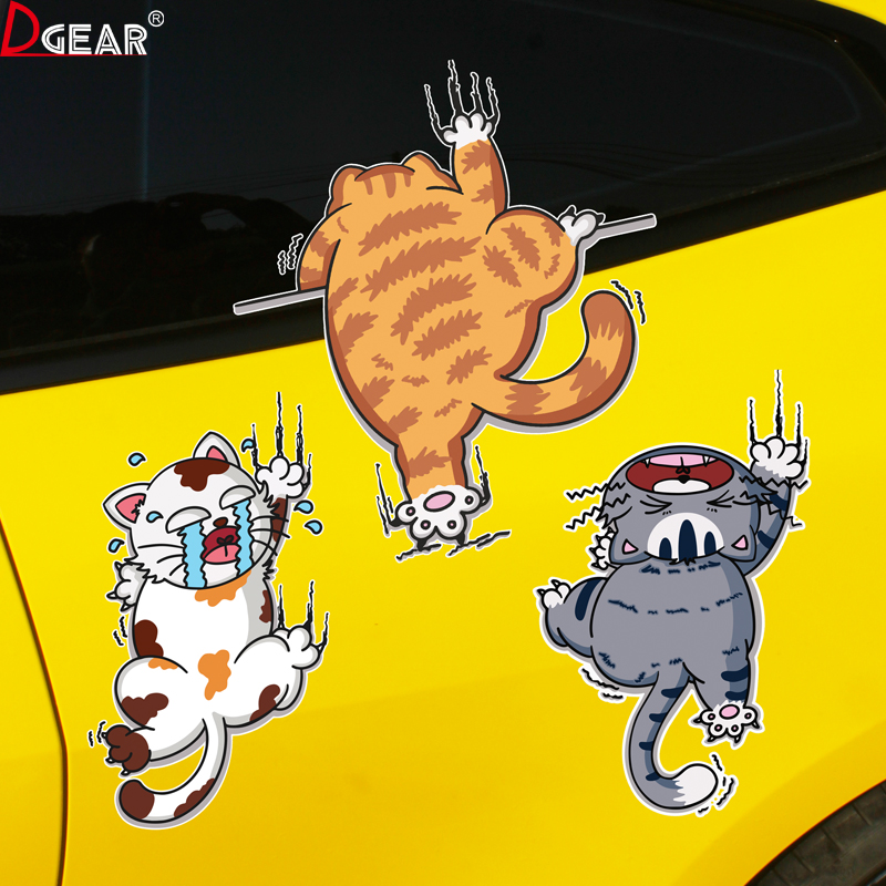 猫抓痕个性趣味搞笑宠物猫咪车贴汽车车身划痕遮挡电动车摩托贴纸