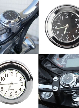 摩托车改装配件时间防水表把手电子时复古车载时钟车把温度表钟表