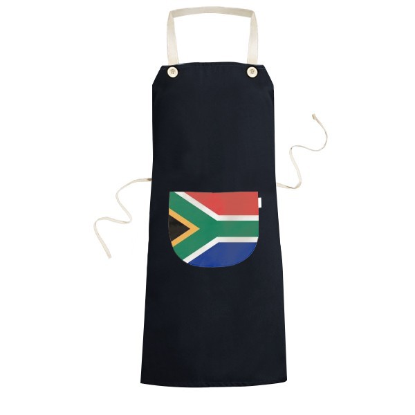 南非国旗非洲国家符号图案黑色家居厨房围裙网咖奶茶店工作服礼品