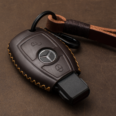 2018款奔驰G500 G350 R300 R320真皮钥匙套包扣汽车改装饰专用品