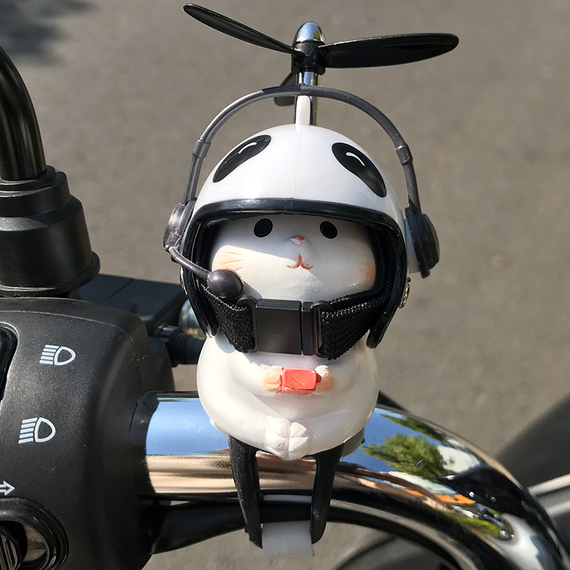小猫咪车载摆件电动自行车可爱装饰品电瓶摩托车平衡车小配件公仔