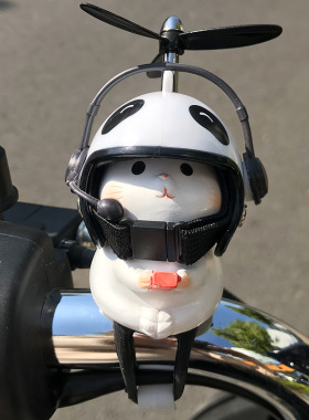 小猫咪车载摆件电动自行车可爱装饰品电瓶摩托车平衡车小配件公仔