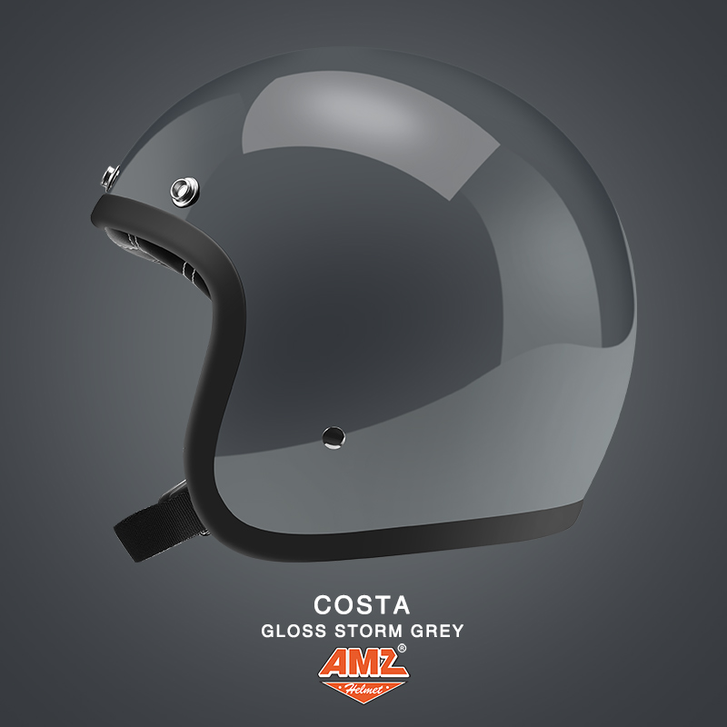 AMZ摩托车复古头盔男机车哈雷盔夏季电动车太子盔女3C认证安全帽