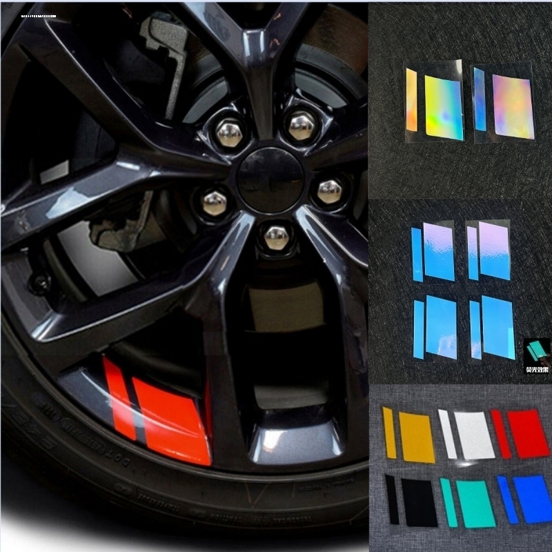 汽车轮毂反光贴轮胎警示贴条个性创意摩托电动车贴纸装饰用品大全