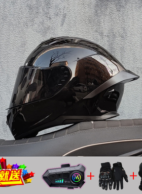 新3C认证摩托车全盔男女夏季个性四季大尾翼情侣跑盔网红头盔蓝牙
