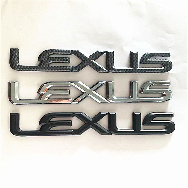 适用凌志LEXLIS英文车贴汽车车标雷克萨斯标志黑色碳纤字母标尾标