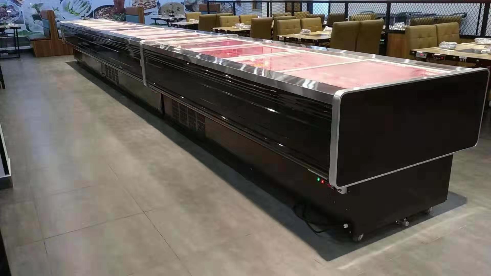 全铜管风冷鲜肉熟食卧式超市冷藏商用尺寸定制展示柜火锅柜