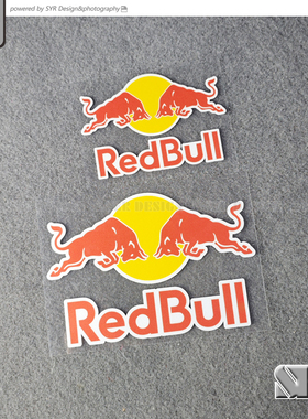 汽车个性反光拉花赞助商logo赛事改装红牛Redbull车身贴摩托装饰
