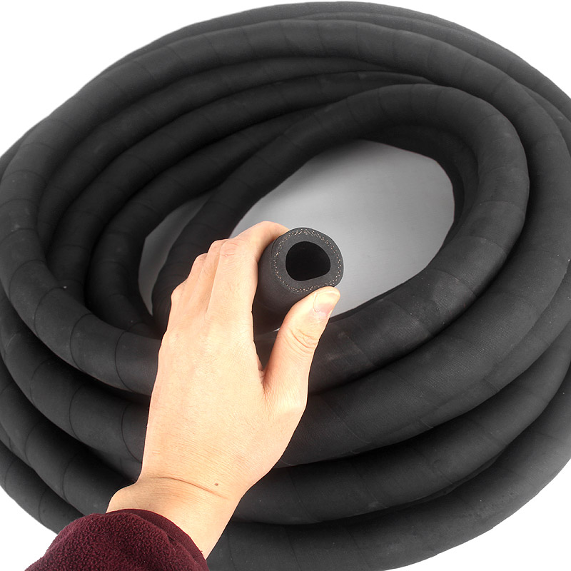 黑色毛面夹布橡胶水管高压防爆耐磨耐压抗老化耐高温软管厂家直销