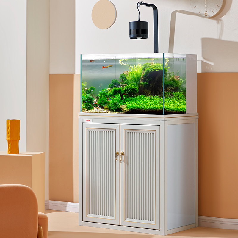 德克水草缸超白玻璃植物生态造景缸兰寿鱼缸客厅小型底过滤水族箱