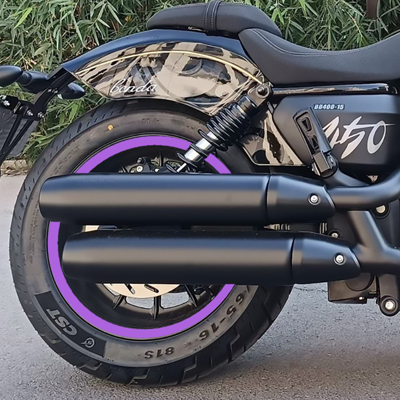 摩托车轮胎防水贴花适用金吉拉450轮毂改色膜16寸钢圈贴改装装饰