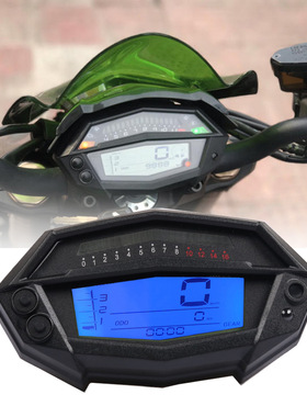 可调转速电子数字里程表摩托车改装通用数字LCD液晶仪表川崎Z1000