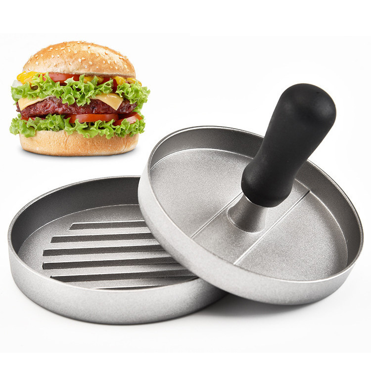 汉堡包肉饼不锈钢烘焙模具塑料手柄压肉器diy三明治肉夹馍压制器