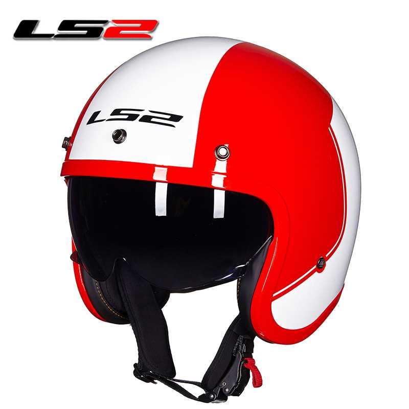 新LS2头盔男摩托车个性酷半覆式四季女士复古半盔机车电动车安全