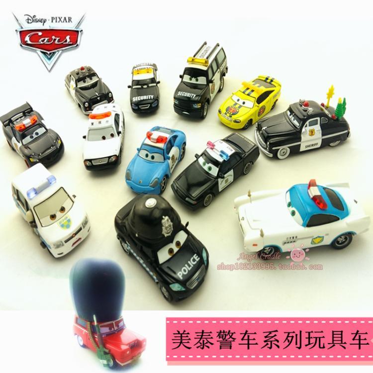 正版Mattel美泰汽车总动员玩具车合金车模 保安警车系列玩具车