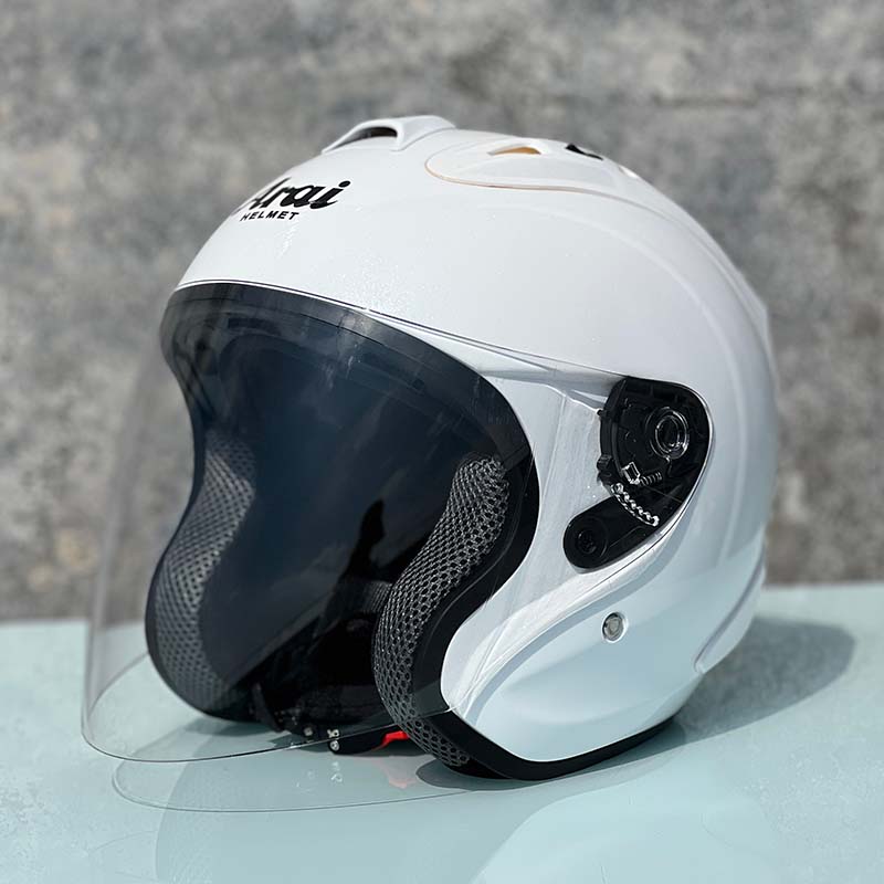 新款机车赛车防紫外线四分之三半盔男女士摩托车头盔赛车半罩式安