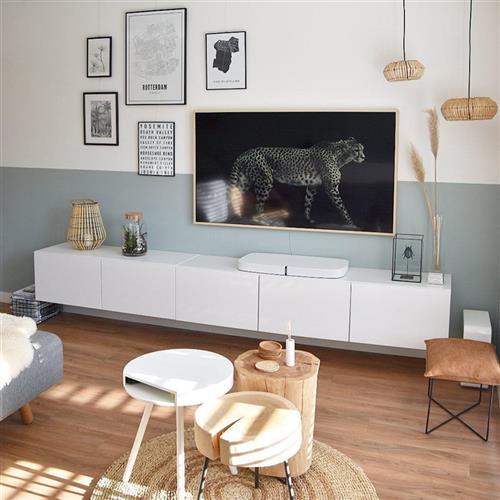 贝达款实木多层板电视柜简约现代北欧极简简单经典小户型家具上墙
