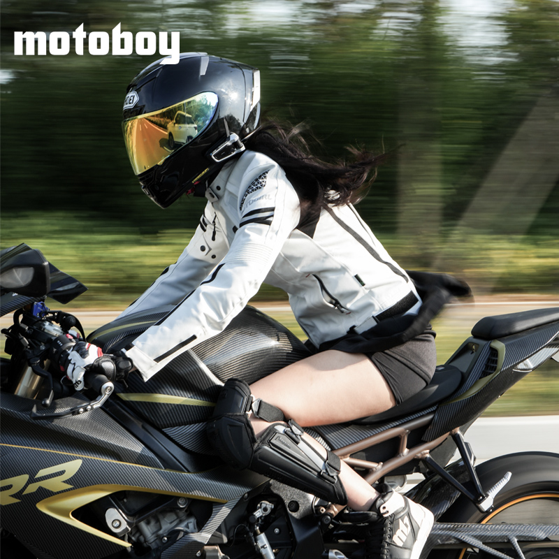motoboy摩托车骑行服女款赛车机车服夏季防摔防水女士骑行服修身