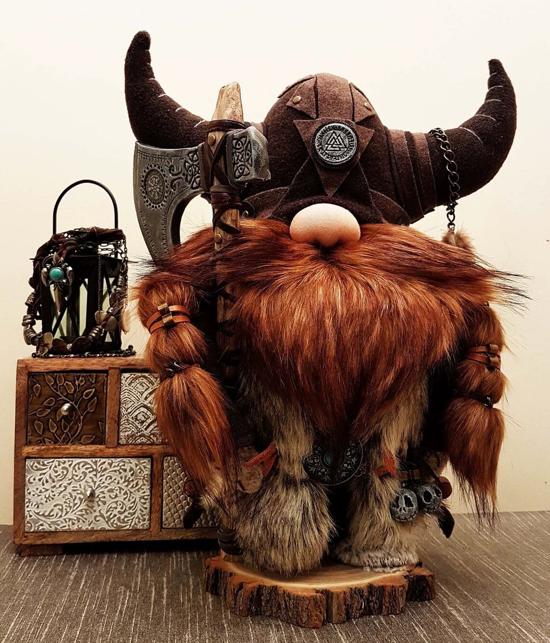 跨境独立站爆品新品Viking Warrior Gnome doll 维京勇士侏儒玩偶