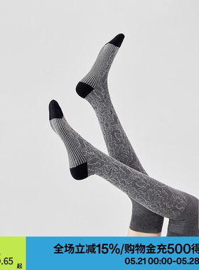 AR暗花堆堆过膝袜2024新款春夏袜护膝长筒袜a线设计线AlmondRocks