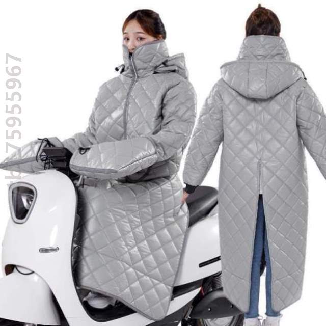 电动车罩加厚衣冬季骑行挡风摩托骑车加绒挡风防寒保暖衣防风加!