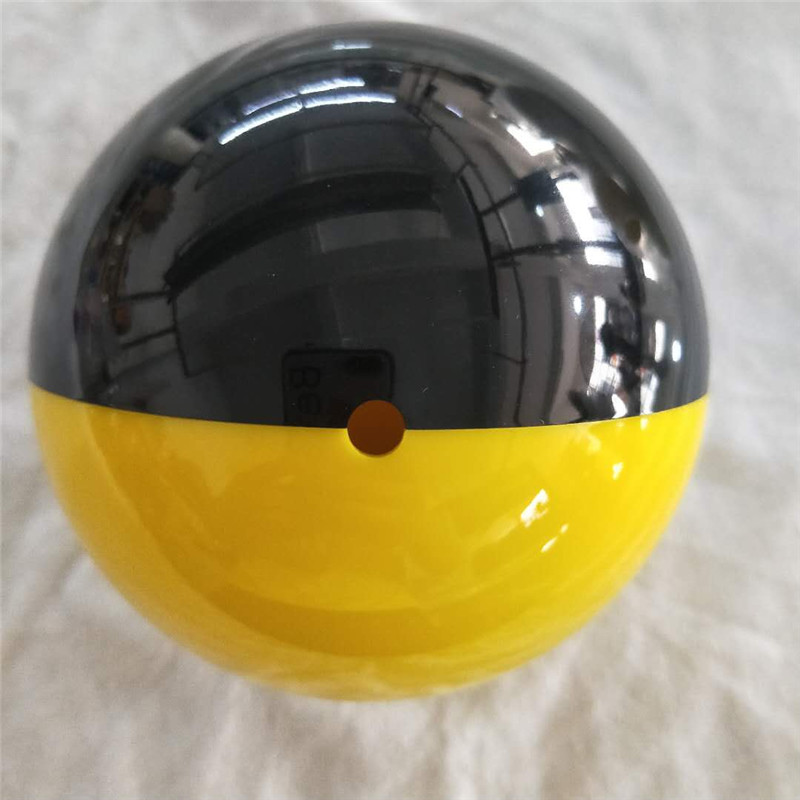 定做黑黄旋转球儿童中性游乐场双色翻转塑料球互动抚摸球玩具墙面
