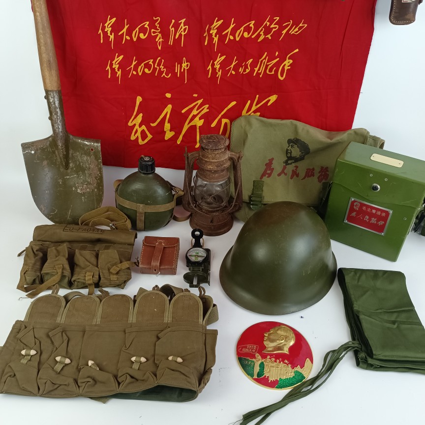 红色老物件战争军旅怀旧摆件收藏纪念品抗战教育题材文化装饰道具