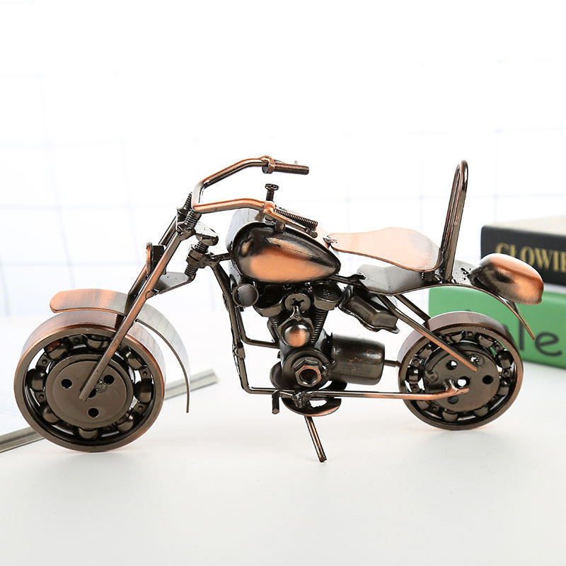 大号铁艺摩托车模型家居摆件金属工艺品商务礼品创意礼物送男同学