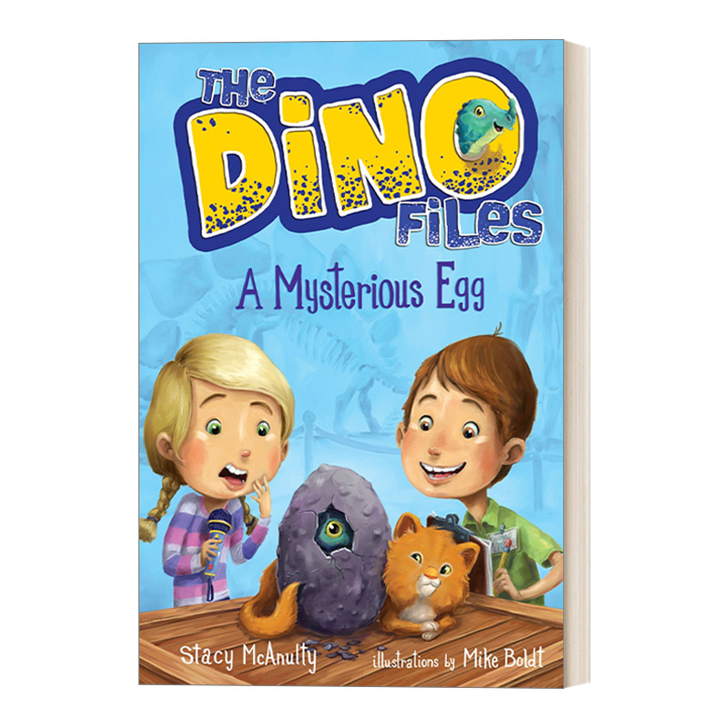 英文原版 The Dino Files #1 A Mysterious Egg 恐龙档案系列1 一颗神秘的蛋 儿童动作冒险小说 章节桥梁书 英文版 进口英语书籍