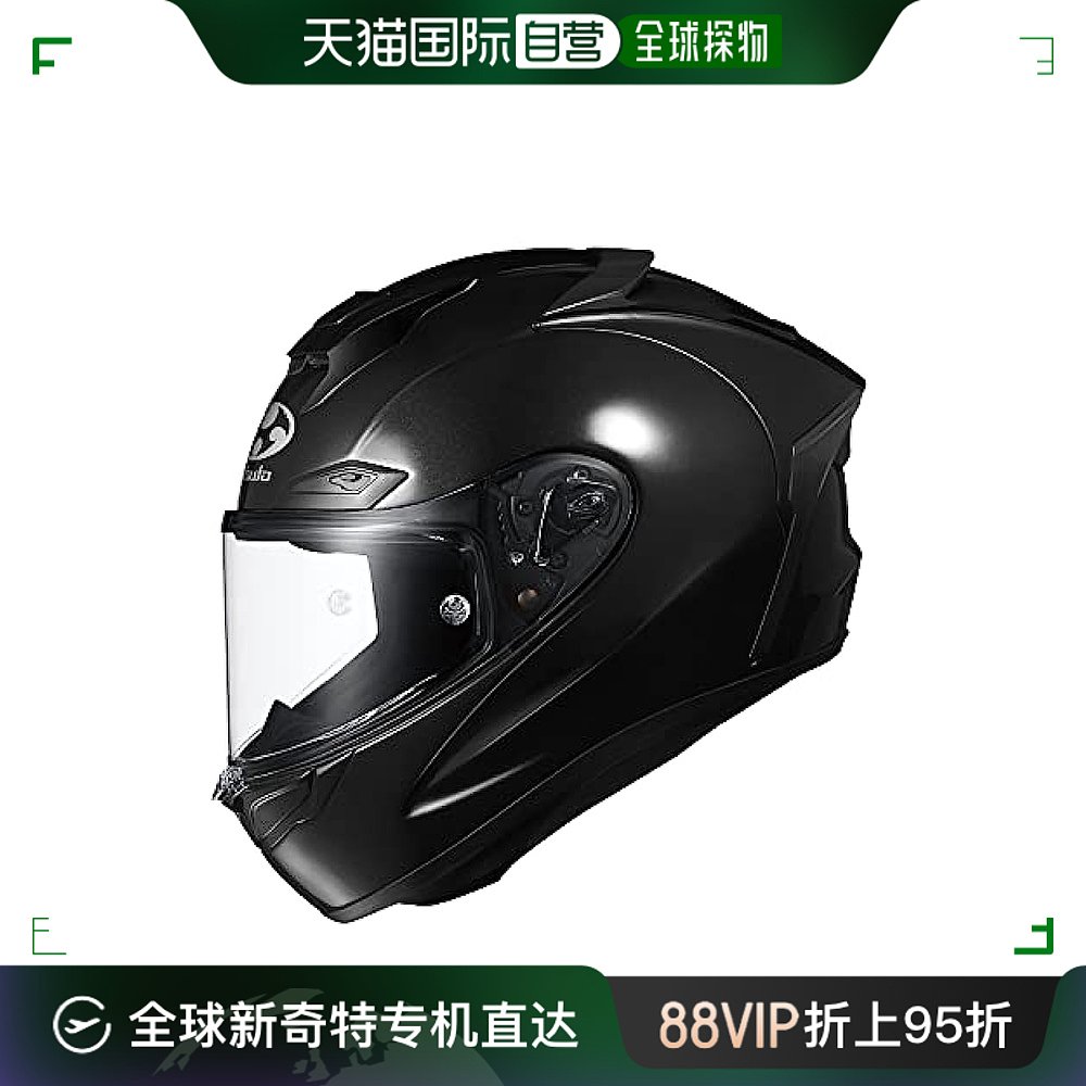 【日本直邮】OGK KABUTO 摩托车头盔 F17 黑色金属  XL(61-62cm)