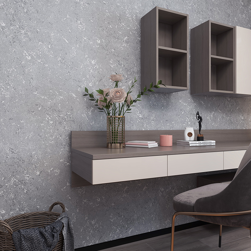 北欧复古硅藻泥墙纸灰色时尚雪花无纺布卧室客厅背景现代简约壁纸