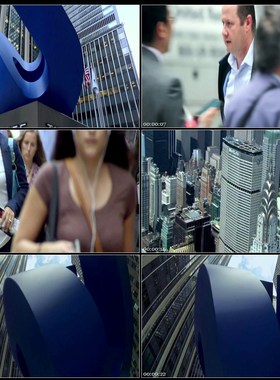 纽约时报广场大楼时代广场人流延时摄影高楼大厦高清实拍视频素材