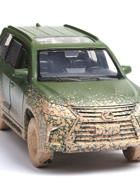 凌志雷克萨斯XL570汽车模型儿童玩具仿真原厂回力合金越野SUV军事
