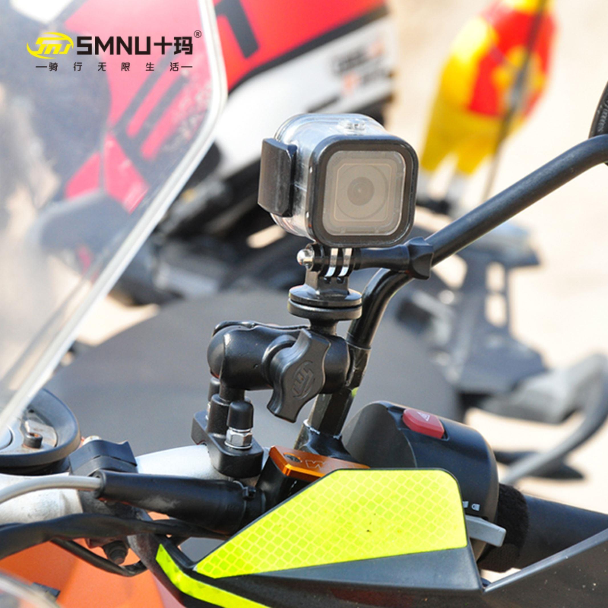 十玛摩托车伸缩自拍杆gopro insta360山狗运动相机摄像支架配件