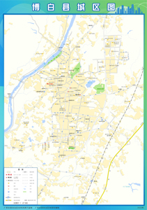博白县城区图梧州市蒙山县地图打印定制行政区划水系交通地形卫星