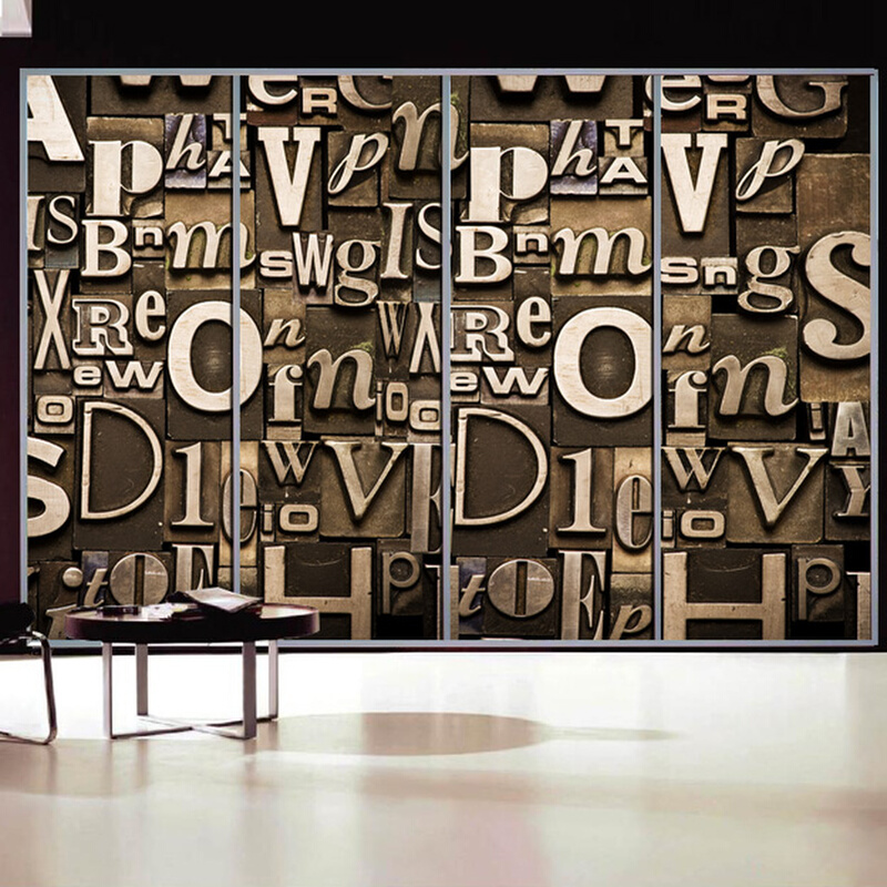 阳台酒吧橱窗3立体字母效果玻璃贴膜衣柜防潮个性艺术贴纸定制