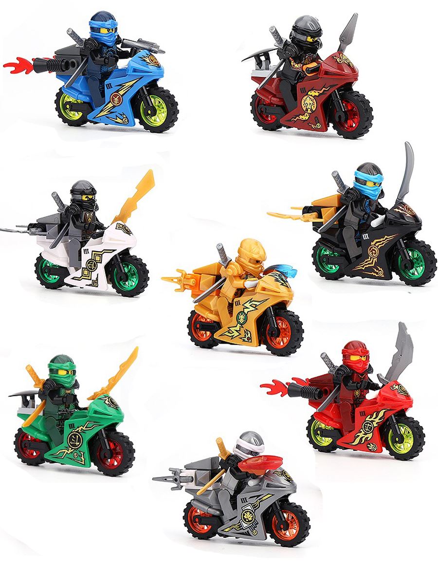 中国积木幻影忍者带摩托车街机12季2023年拼装积木人仔益智力玩具