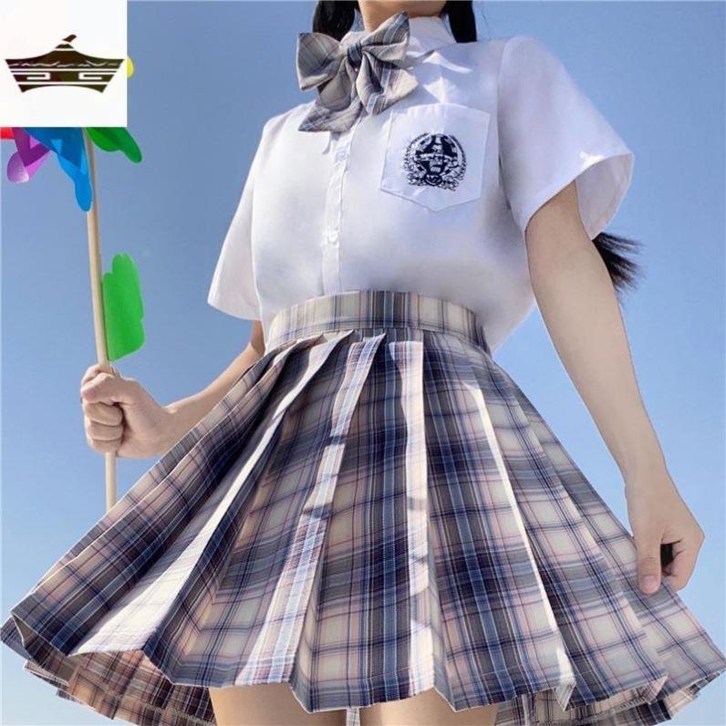 正版jk制服裙套装秋季女童少女裙子日系学院风小学生校服儿童全套