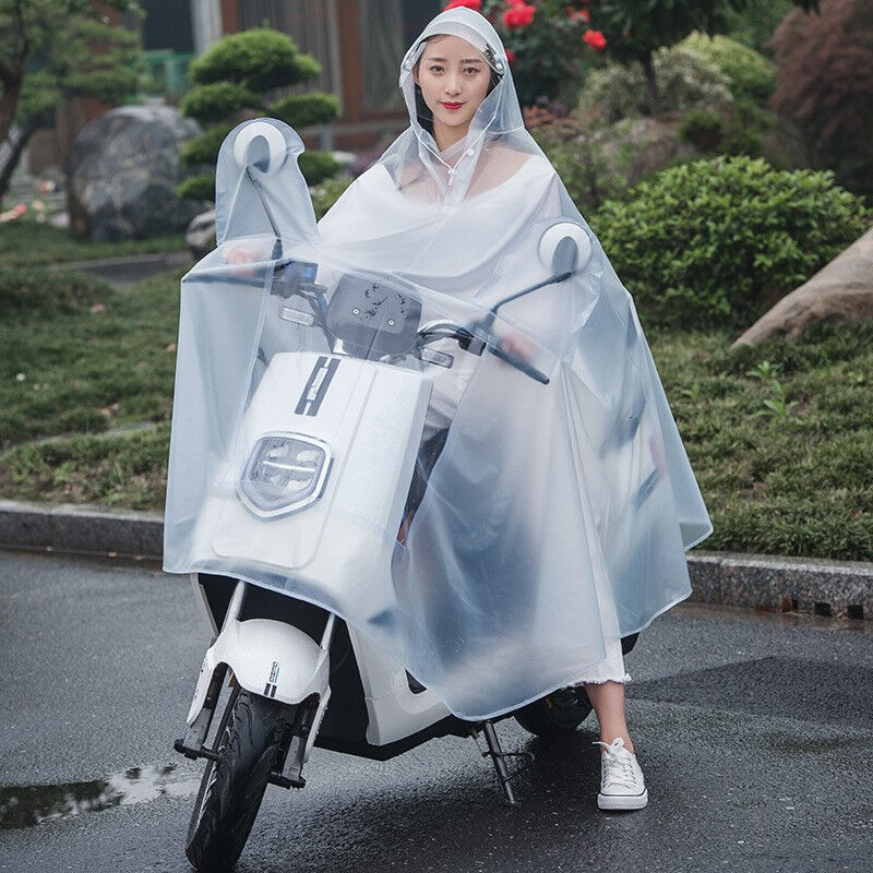 电动车雨衣加大加厚带帽檐单人自行车夏季男女士户外骑行摩托车单
