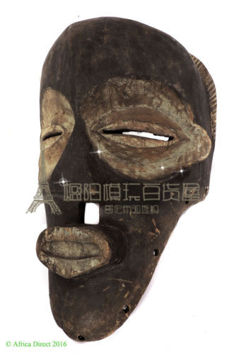 美国代购 非洲面具 Mbagani割礼头盔刚果摆件家居装饰摆件客厅
