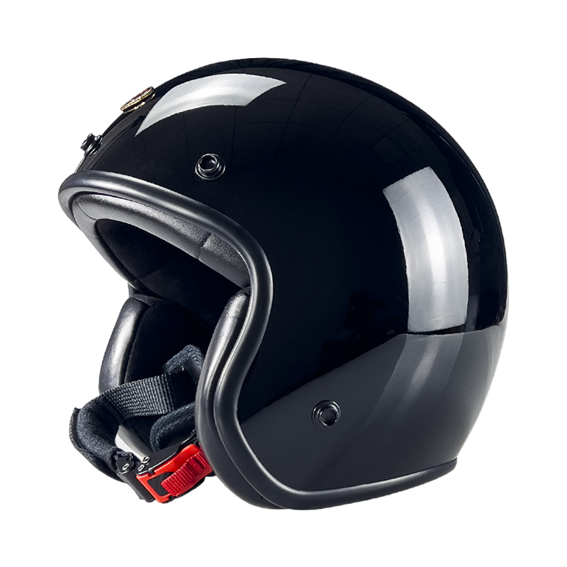 高档台湾JEF头盔品牌机车复古摩托车巡航半盔3C认证男女踏板4分之