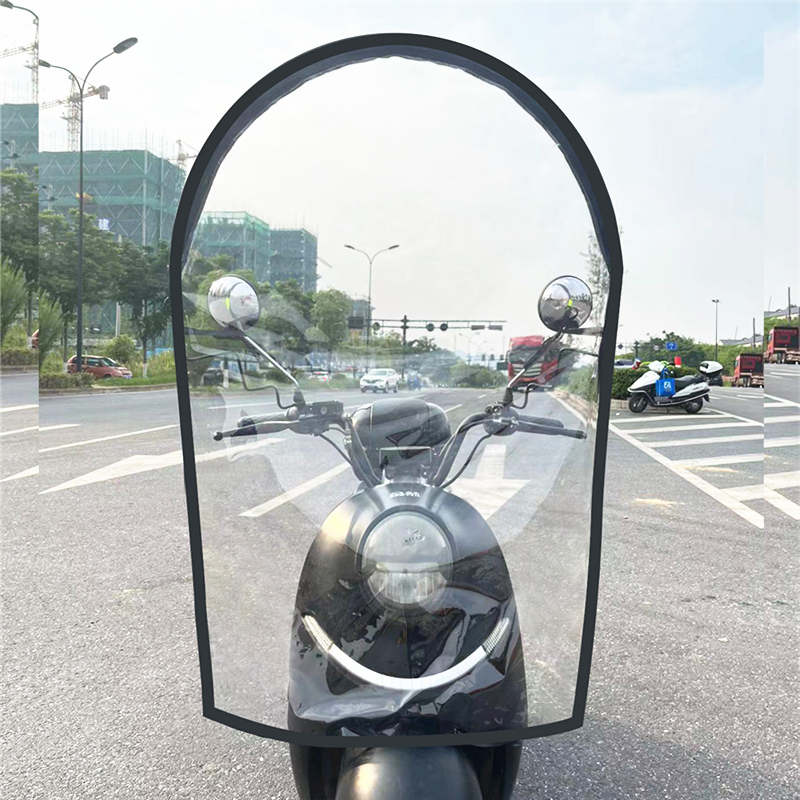电动电瓶踏板摩托车前挡风板透明挡雨罩防风被四季通用护腿冬加高